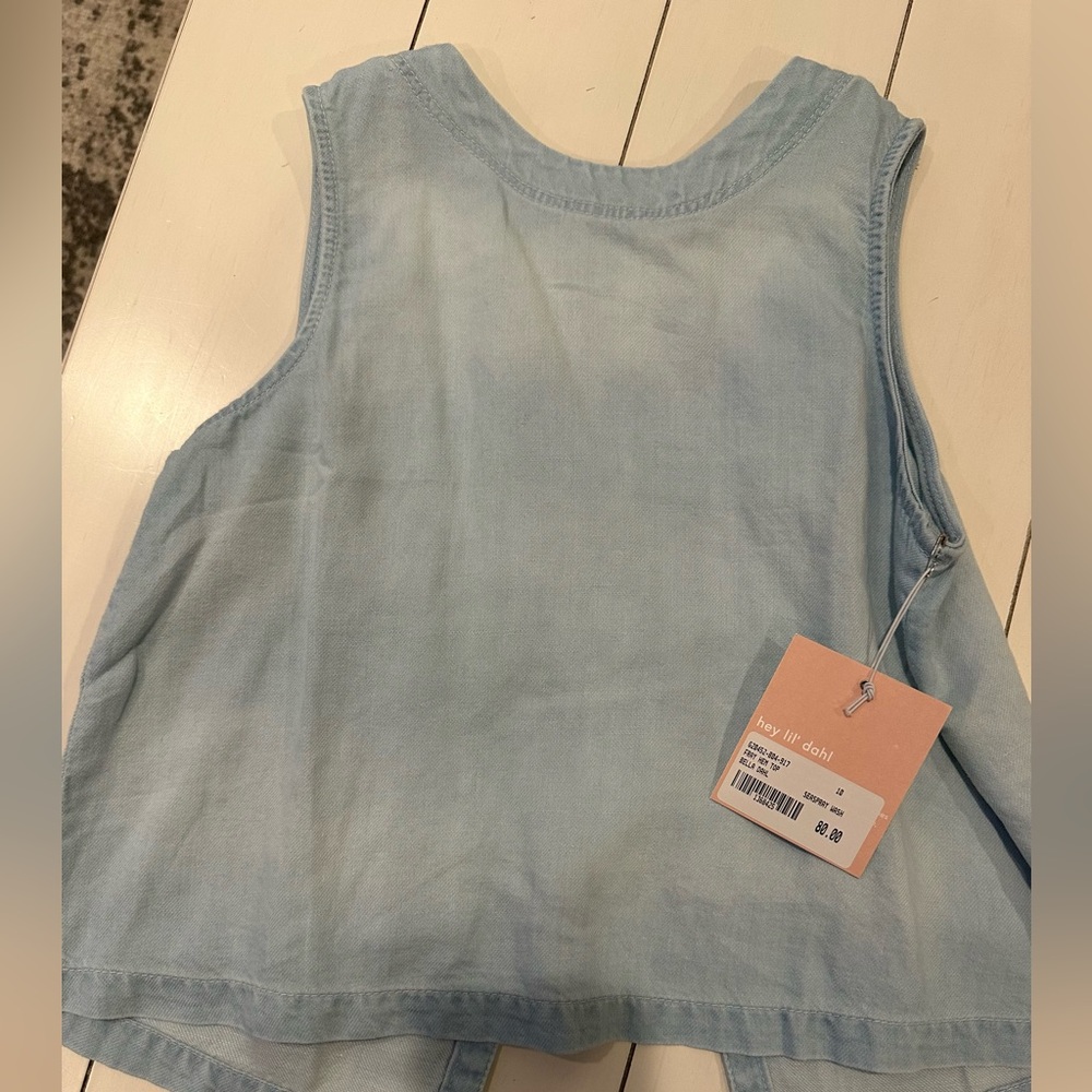 Bella Dahl Sky Blue Kids Tank Top NWT